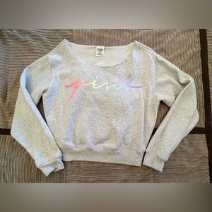 Pink one shoulder sweater 💕